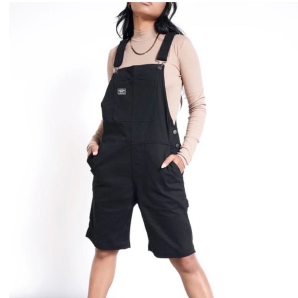 Wildfang The Essential Black Short Overalls